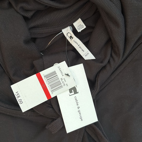 CABLE & GAUGE FUNNEL NECK OPEN FRONT JACKET - Picture 7 of 9